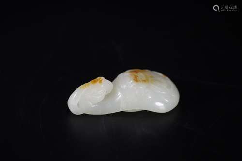 Hetian jade belt hook, longfeng hook, hetian jade is exquisi...