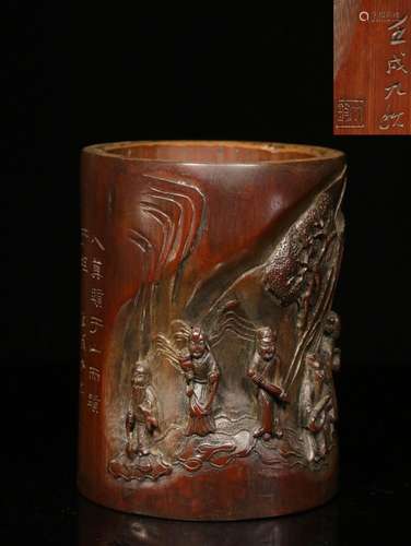 .Manual sculpture the eight immortals characters scenery gra...