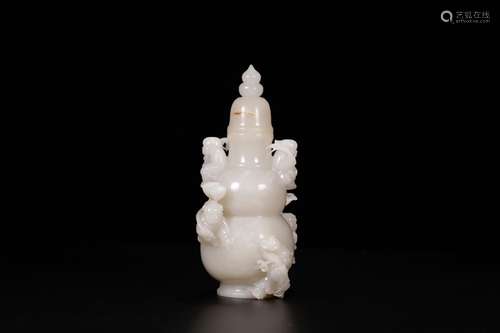 , hotan jade many children f gourd bottle, bottle gourd type...