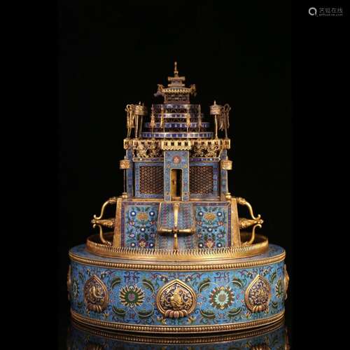 : "" cloisonne inlaid stone temple city, temple ci...