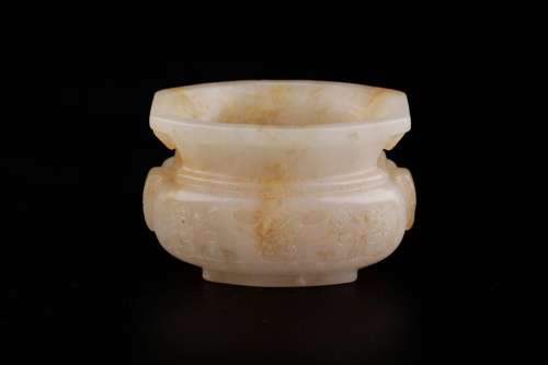 And hetian jade longnu WenXiangLuSize: 4.5 6.5 cm wide heavy...