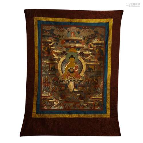 Card buddhist headSize, 78 wide and 60 cm longShakyamuni Bud...