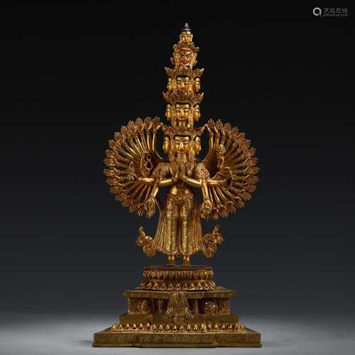 , copper of guanyin43 size, high 22.5 11.7 cm thick wide wei...