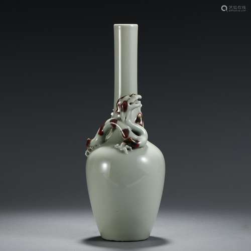 , green glaze animal print bottleSize, 25.8 8.7 cm in diamet...