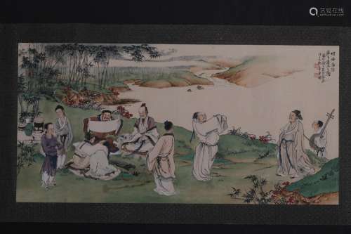 , "Xu Cao" seven sages of bamboo forest mirror hea...