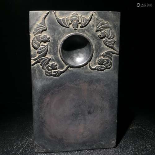 "Four reading hands inkstone side rock: five blessingsT...