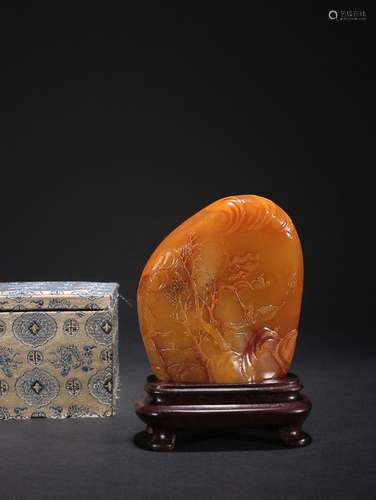 CHINESE TIANHUANG STONE SEAL WITH CARVED 'FIGURE STORY&#...