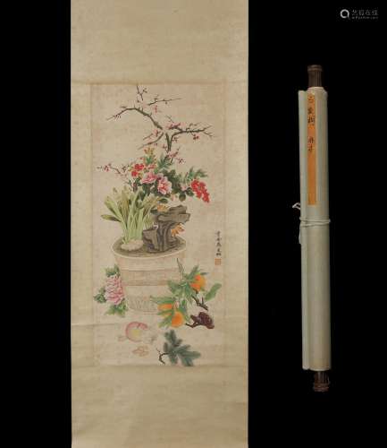 43 * 90 Ma Jiatong flowers this antique drawings