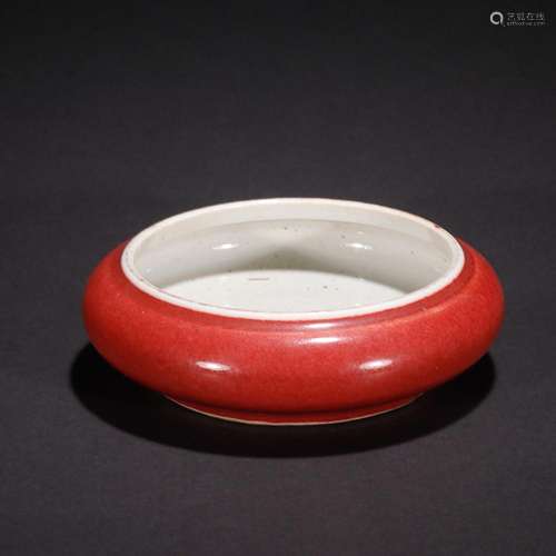 CHINESE COPPER-RED-GLAZED WASHER