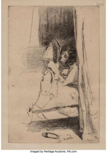James Abbott McNeill Whistler (American, 1834-1903) Reading ...
