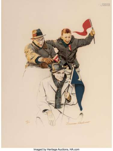 Norman Rockwell (American, 1894-1978) Cheering, 1972 Lithogr...