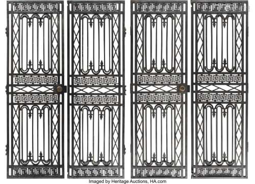 A Pair of Wrought Iron Gates from the Versace Mansion 85 x 2...