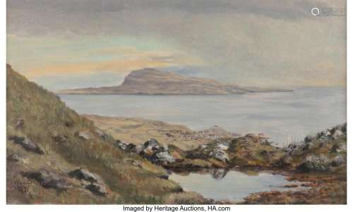 Joen Waagstein (Danish, 1879-1949) View of Tórshavn towards ...