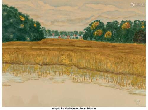 Challis H. Dawson (American, 20th Century) Coastal Marsh, 19...