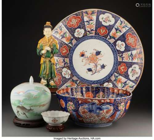 A Group of Five Japanese Porcelain Works 24 inches (61.0 cm)...