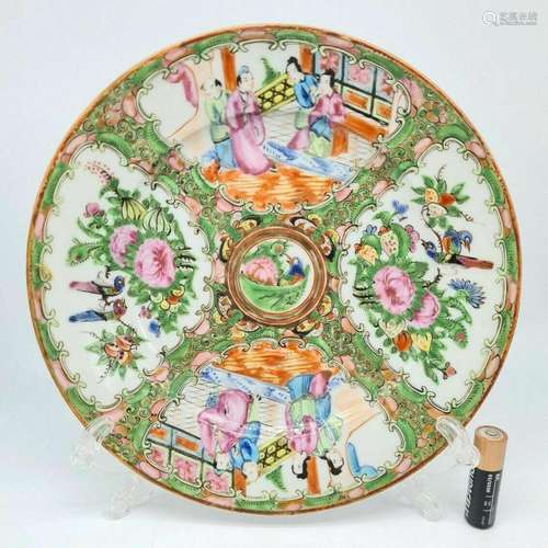 Chinese Antique Canton Famille Rose Handpainted Plate / Dish...