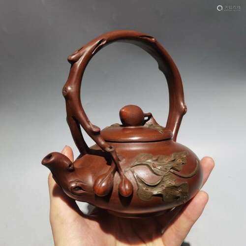 antique vintage zisha teapot Sand-fired pot kettle ceramic t...