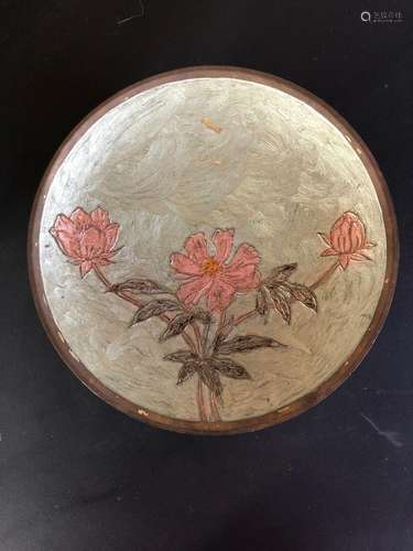 Antique Vintage BRASS Cloisonné 5.7” - DISH - Plate Display ...