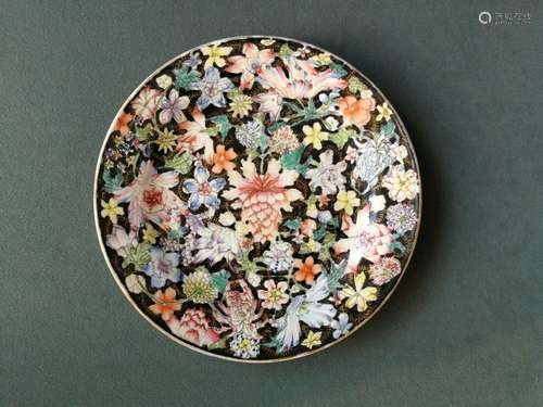 China,signed Guangxu period millefiori porcelain plate