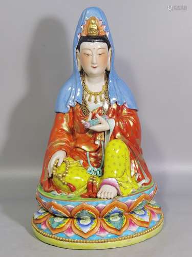 High gold guanyin a statue of 22 bottom diameter of 19.5