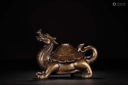 , the bronze dragon turtle paperweightSize: 14 x9. 5 x12cm, ...