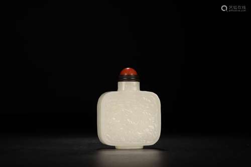 , hotan jade panasonic cross snuff bottlesSize: 4.7 x1.5 x6....