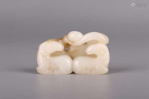 : hetian jade three Yang kaitai, paperweightLong and 7.5 cm ...