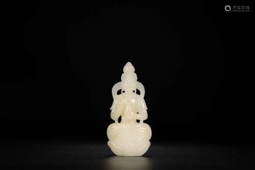 Hetian jade guanyin caveSize: 4.3 x2x9. 1 cm, weighs 88.7 gI...