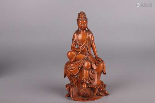 : boxwood guanyin cave20 cm long and 9.5 cm high 8 cm wideCo...