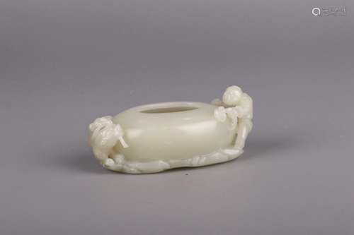 : hetian jade lad spirit beast in delight water jarLong and ...