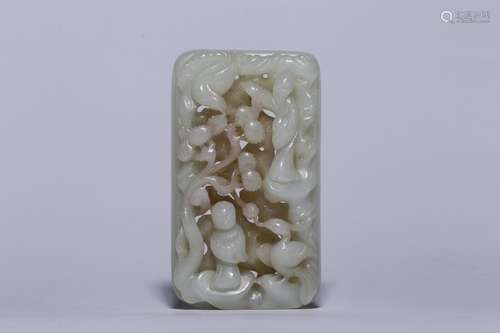 Stories of hotan white jade engraved look panasonic brandLon...