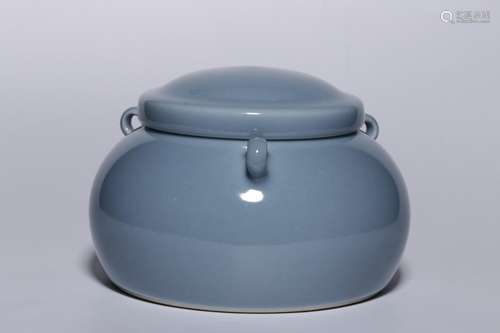 : "" sky blue glaze cover tank of a coupleBottom d...