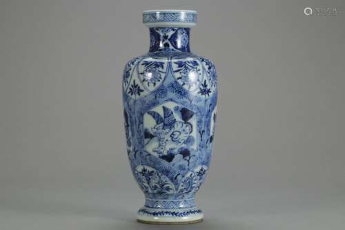 , blue and white benevolent grain designSize: high abdominal...