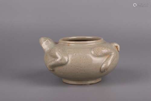 : the kiln celadon frog form of a water jar12 cm wide 11 cm ...