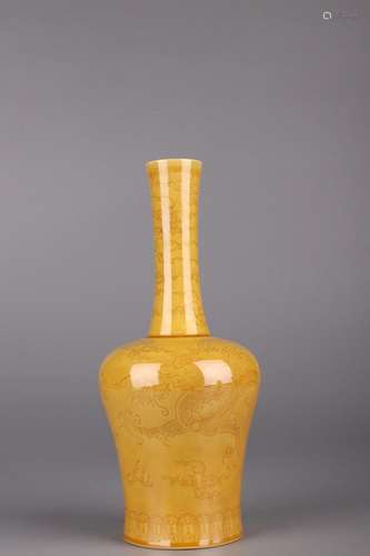 : "" yellow glaze dark moment YunLongWen bell10 cm...