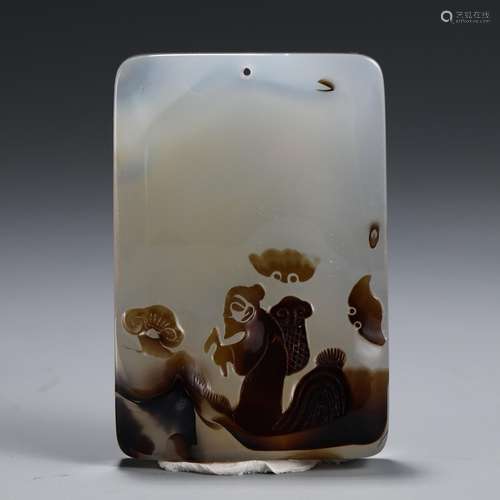 , agate pendantSize, wide 5.5 3.6 1 cm thick heavy 50 gAgate...