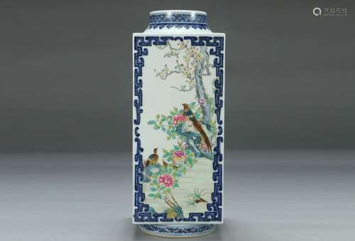 , "" blue and white powder enamel wen cong type bo...