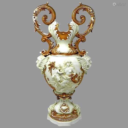 Antique Porcelain Flower Vase King Dresden