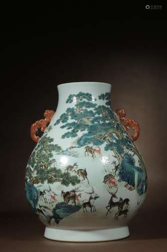 , "" deer and pastel47 cm high calibre 17 cm botto...