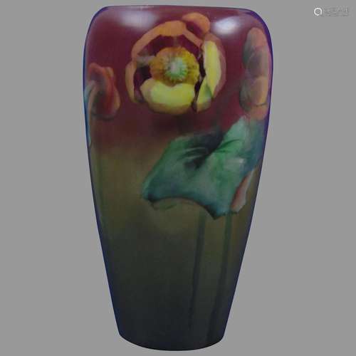 Willets Belleek (American) Poppy Motif Vase (c.1880-1904)