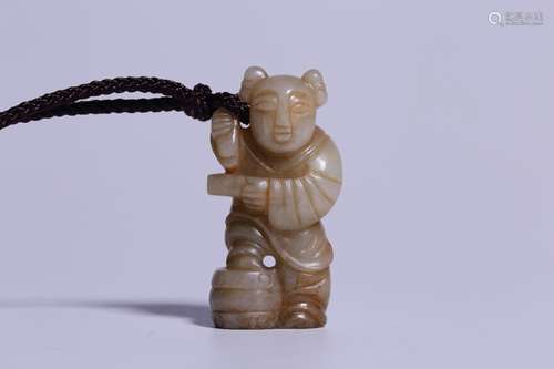 , hetian jade the ladHigh 4.1 CM wide CM17.7 2.1 gramsLad he...