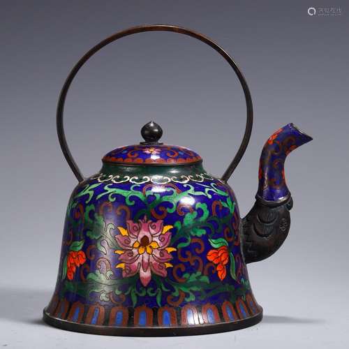 , cloisonne flower potSize, 20 long and 17.3 13.5 cm wide we...