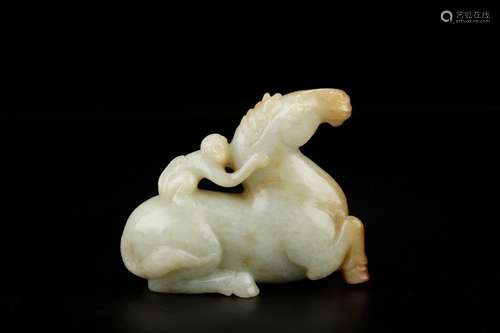 , and tianwhite jade seal hou immediatelySize: 11 x 4 x 9 cm...