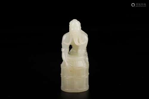 , hotan white jade with furnishing articlesSize: 5 x 4 x 10 ...