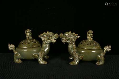 Kiln plum green 秞 dragon turtle fuming furnaceSpecification...