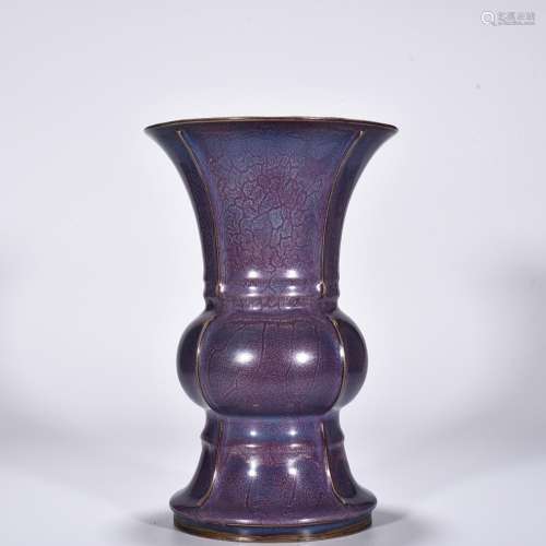 Rose violet glaze masterpieces of earthworm grain flower vas...