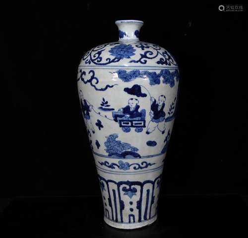 Wanli blue YingXiWen plum bottle size 42 * 22 cm