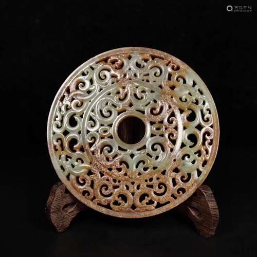 Hetian jade jade wall, exquisite jade oil moisten details as...