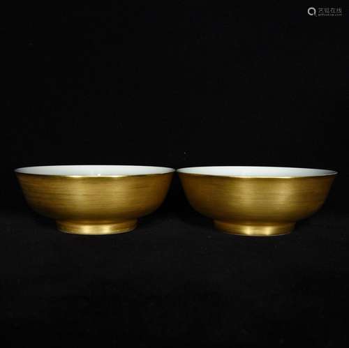 Enamel decorated butterfly tattoo gold bowls, 4.5 x 12.3