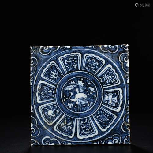 Big blue and white magic weapon gratitude temple grain brick...